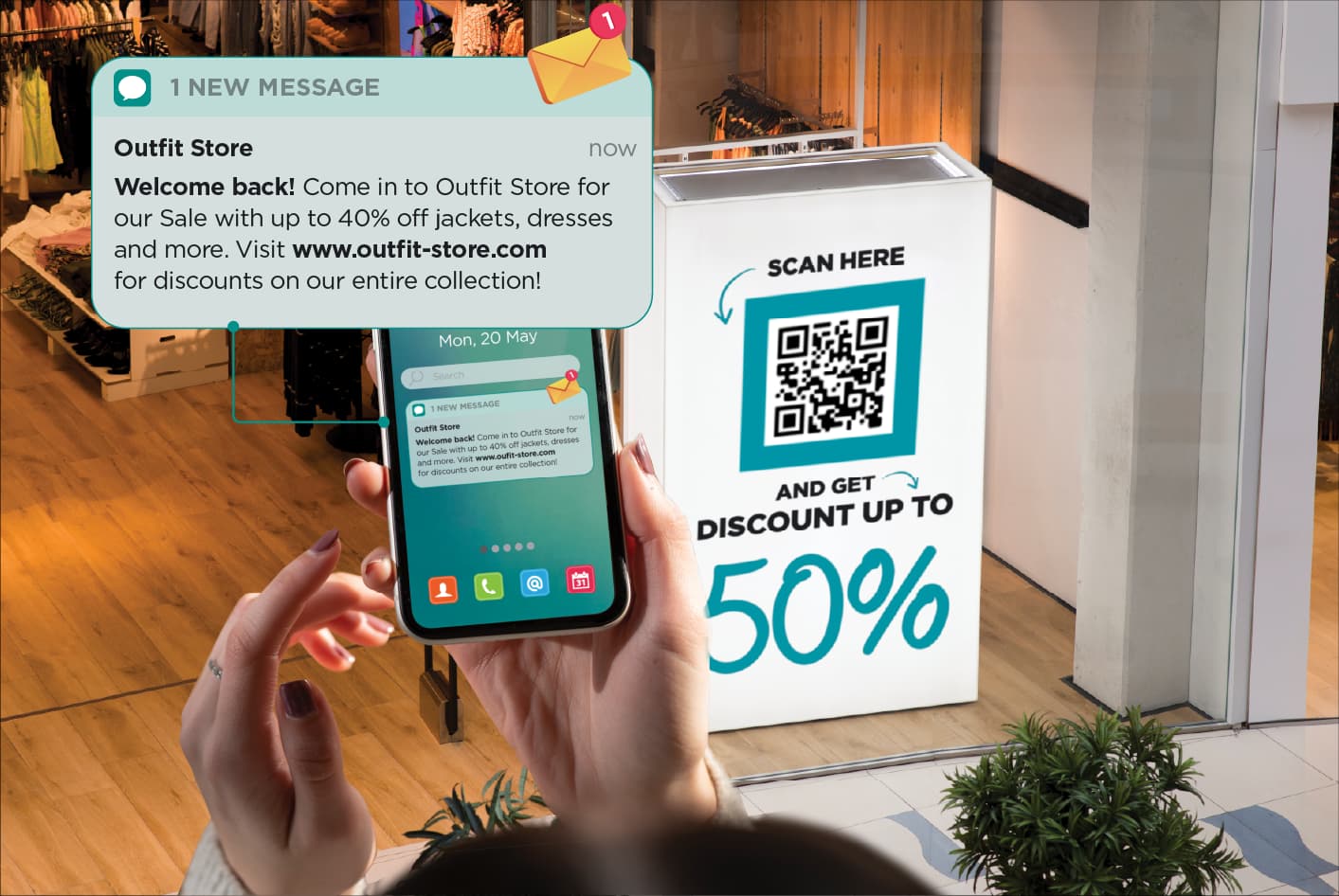 Visitor marketing dashboard showing campaign recommendations and attribution to dwell time