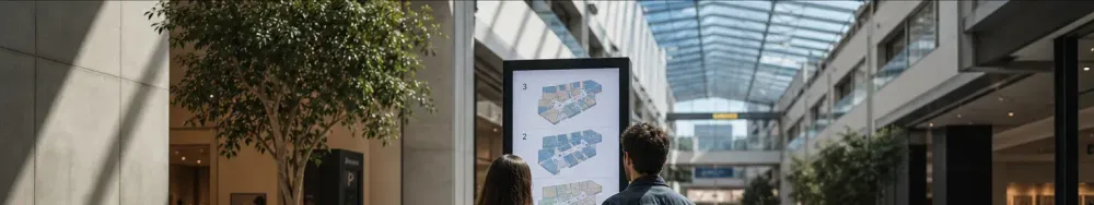 Blog: Mall-Wegweiser-Platzierung: 6 Standorte, die messbare Navigationsereignisse treiben