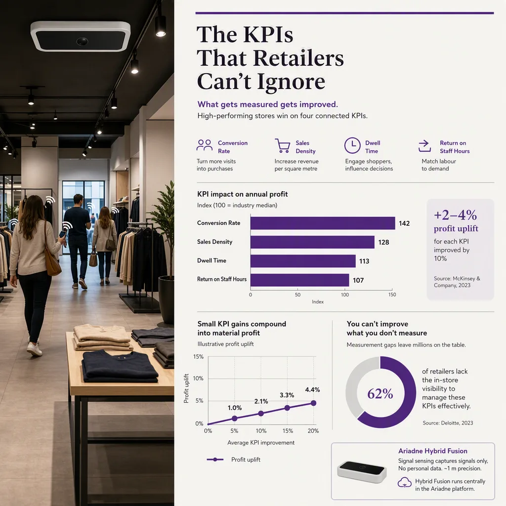 infographic that introduces the topic and why it matters, retail kpis setting