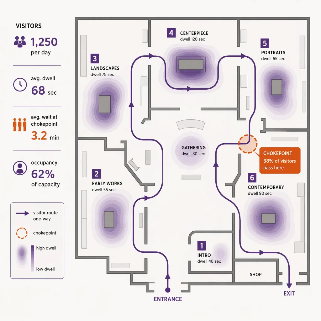 How visitors circulate through a venue